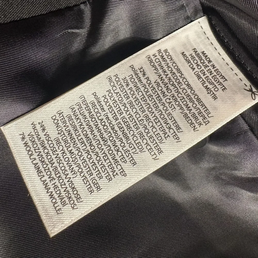 POLO RALPH LAUREN Mens Blazer Sport Coat Two Button Jacket 44L Black Wool Blend